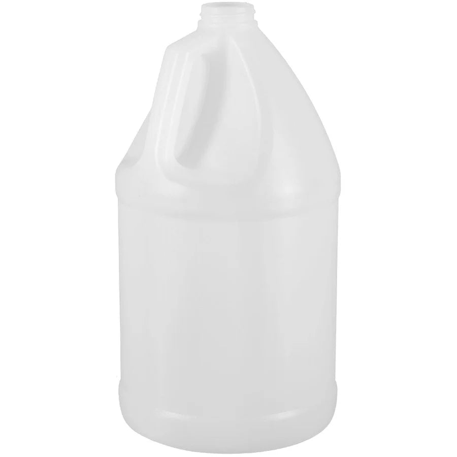 128 oz. (1 Gallon) Natural HDPE Plastic Industrial Round Bottle (38 - 400) - Bitterroot Buzz Bees