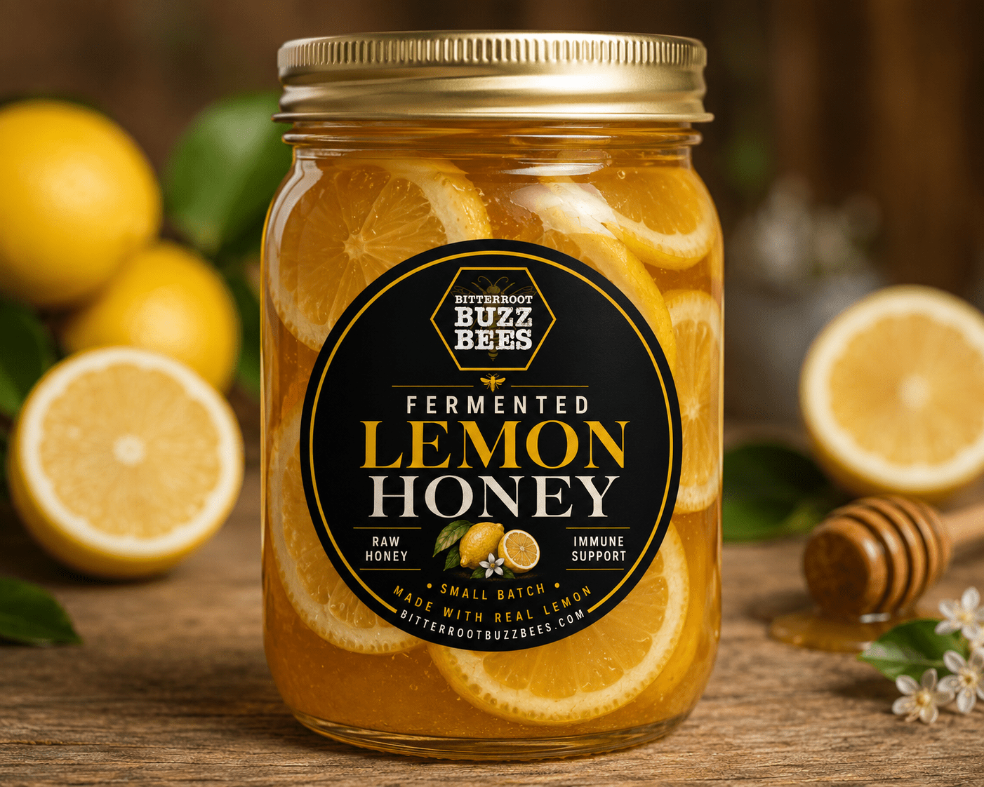 Fermented Lemon Honey - Bitterroot Buzz Bees