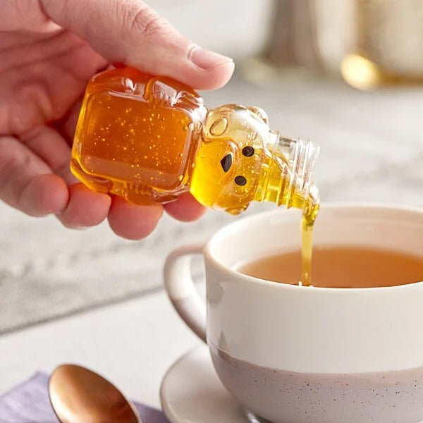 1.5 oz. (2 oz. Honey Weight) Clear PET Bear Honey Bottle - 800/Case - Bitterroot Buzz Bees