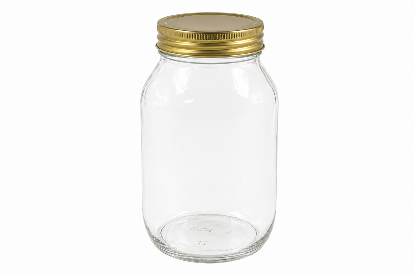 32 oz Clear Glass Round Mayo Jar 70-450 (12-Pack) - Bitterroot Buzz Bees