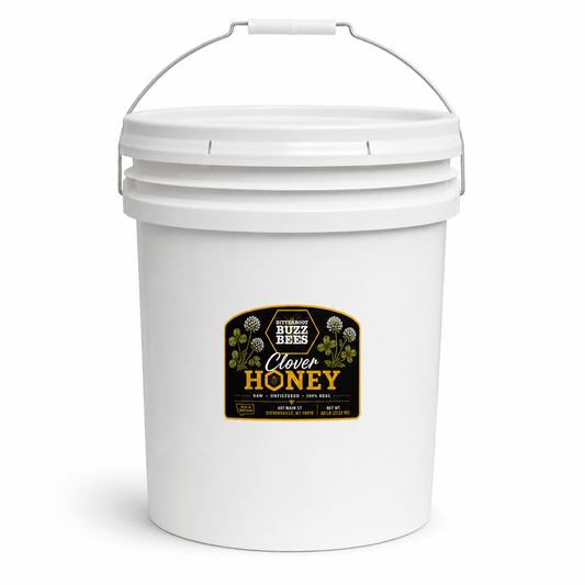 60lbs Clover Raw Honey - Bitterroot Buzz Bees