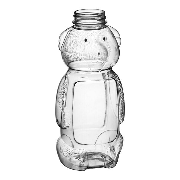 8 oz. (12 oz. Honey Weight) Bear PET Honey Bottle - 365/Case - Bitterroot Buzz Bees