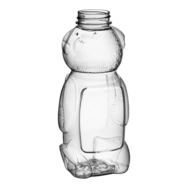 8 oz. (12 oz. Honey Weight) Bear PET Honey Bottle - 365/Case - Bitterroot Buzz Bees