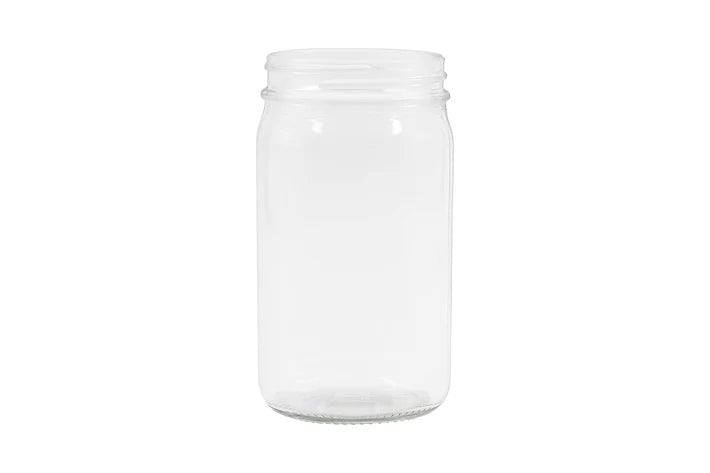 8 oz Clear Glass Round Mayo Jar 58-400 (12) - Bitterroot Buzz Bees