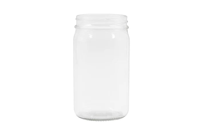 8 oz Clear Glass Round Mayo Jar 58-400 (12)