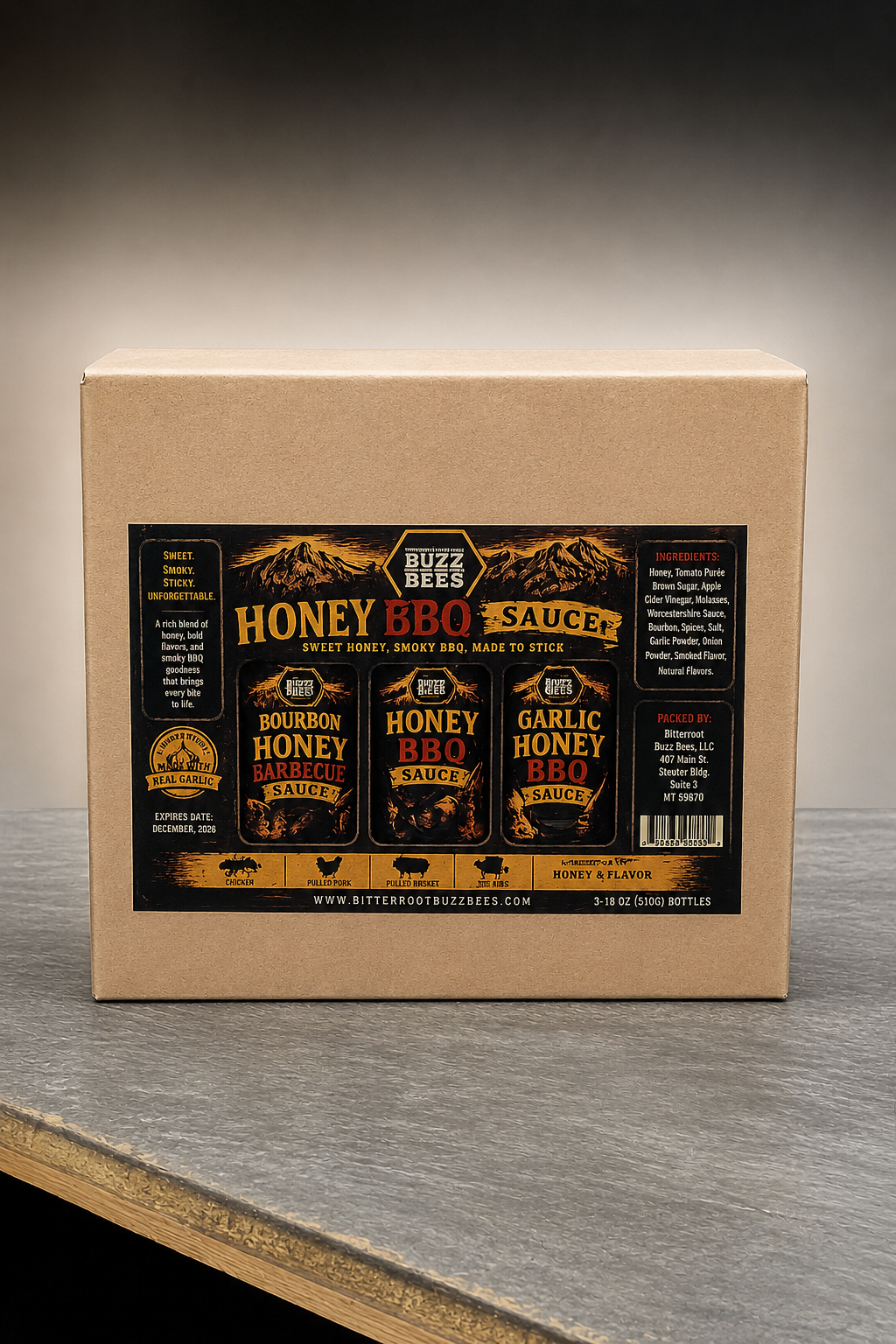 Honey BBQ Sauce Trio Gift Box