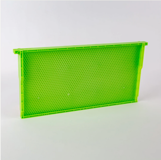 9 1/8" Green Plastic Drone Comb Frame