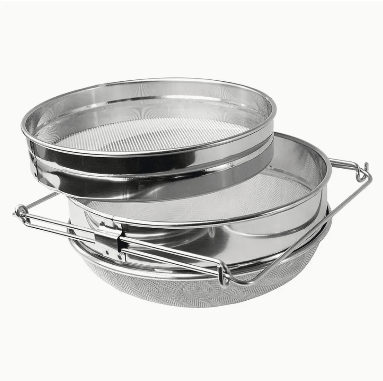 Adjustable Dual Mesh Honey Strainer - Stainless Steel Beekeeping Sieve - Bitterroot Buzz Bees