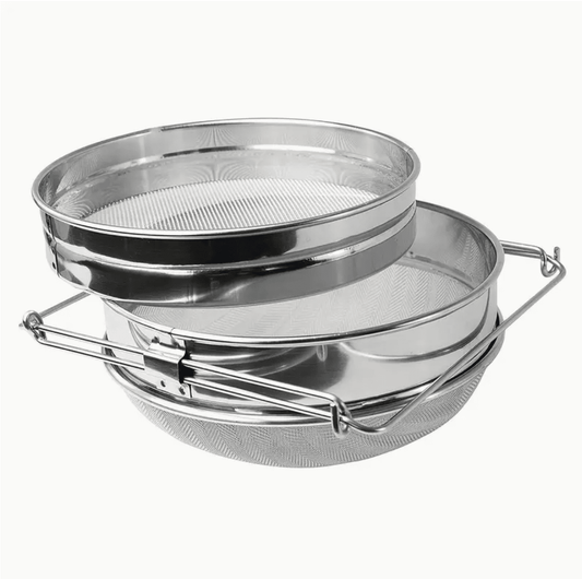 Adjustable Dual Mesh Honey Strainer - Stainless Steel Beekeeping Sieve - Bitterroot Buzz Bees