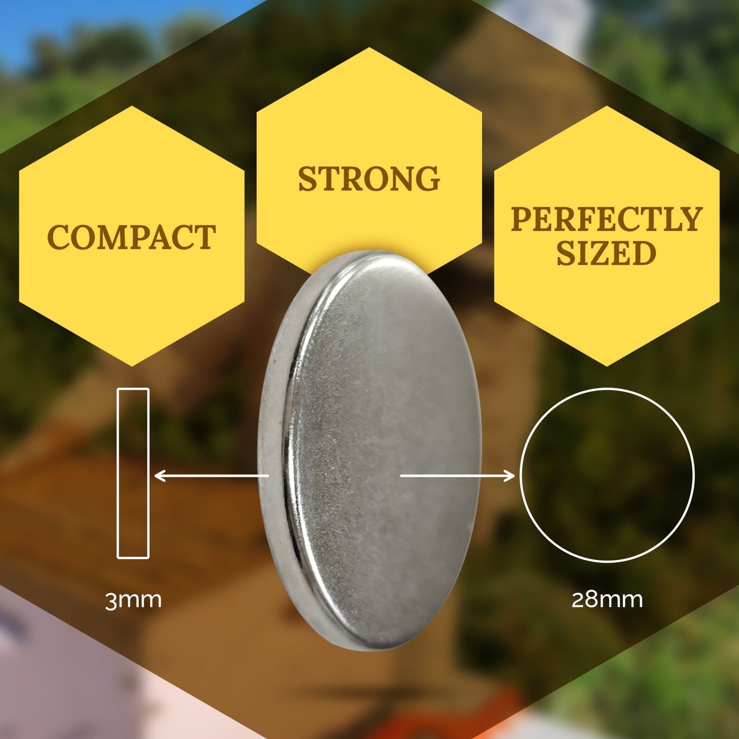 Apis Tactical - Neodymium Magnet Accessory Kit - N52 Small, Circular Magnetic Discs - Bitterroot Buzz Bees