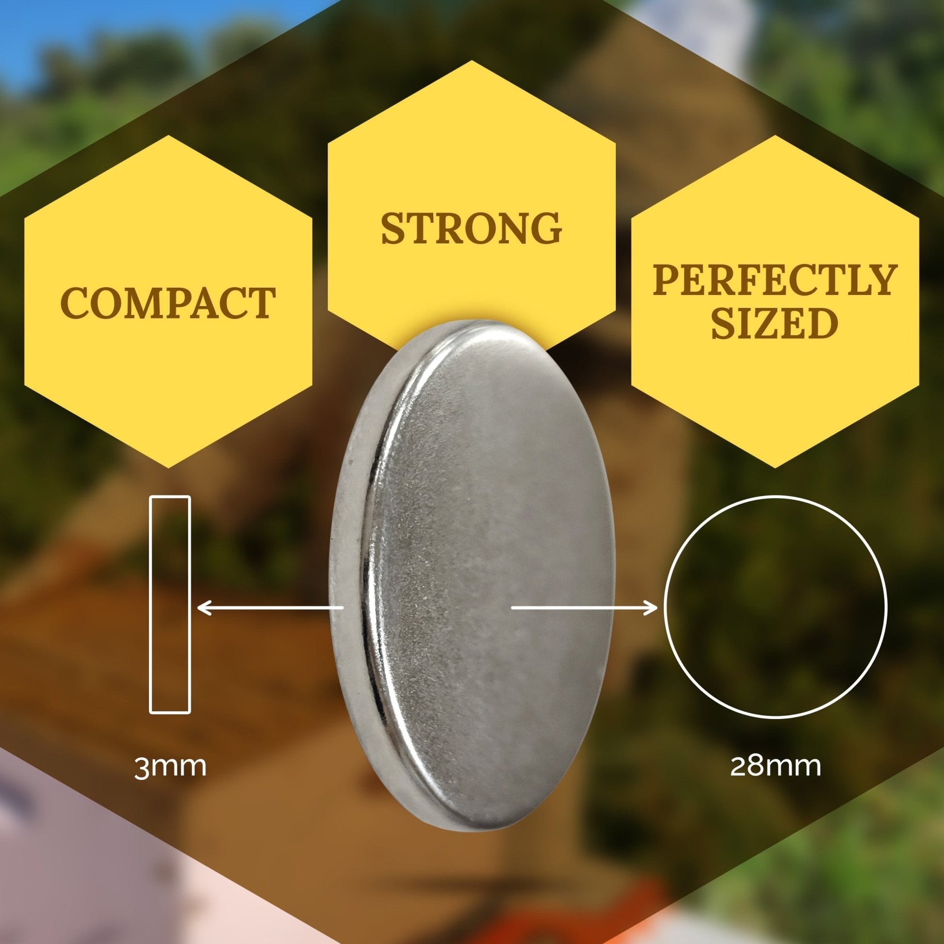 Apis Tactical - Neodymium Magnet Accessory Kit - N52 Small, Circular Magnetic Discs - Bitterroot Buzz Bees