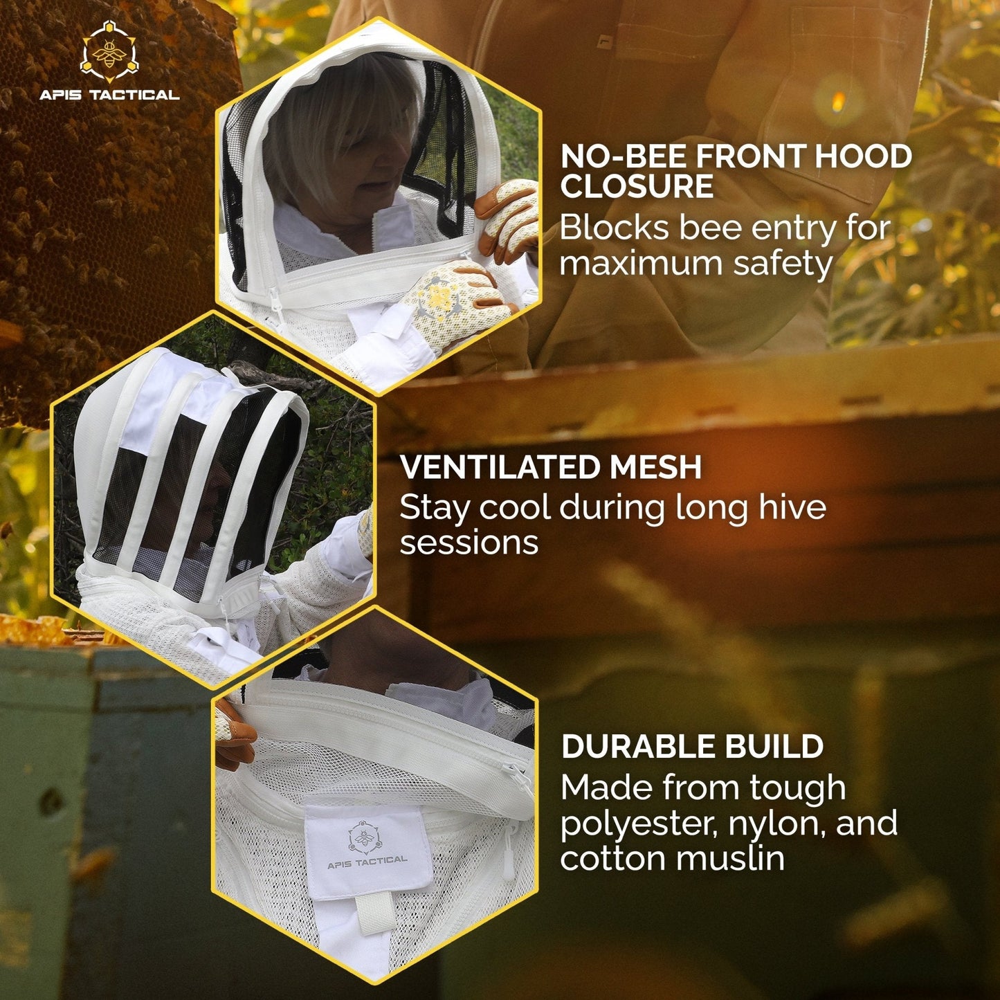 Apis Tactical PRO Beekeeping Fencing Veil - Bitterroot Buzz Bees