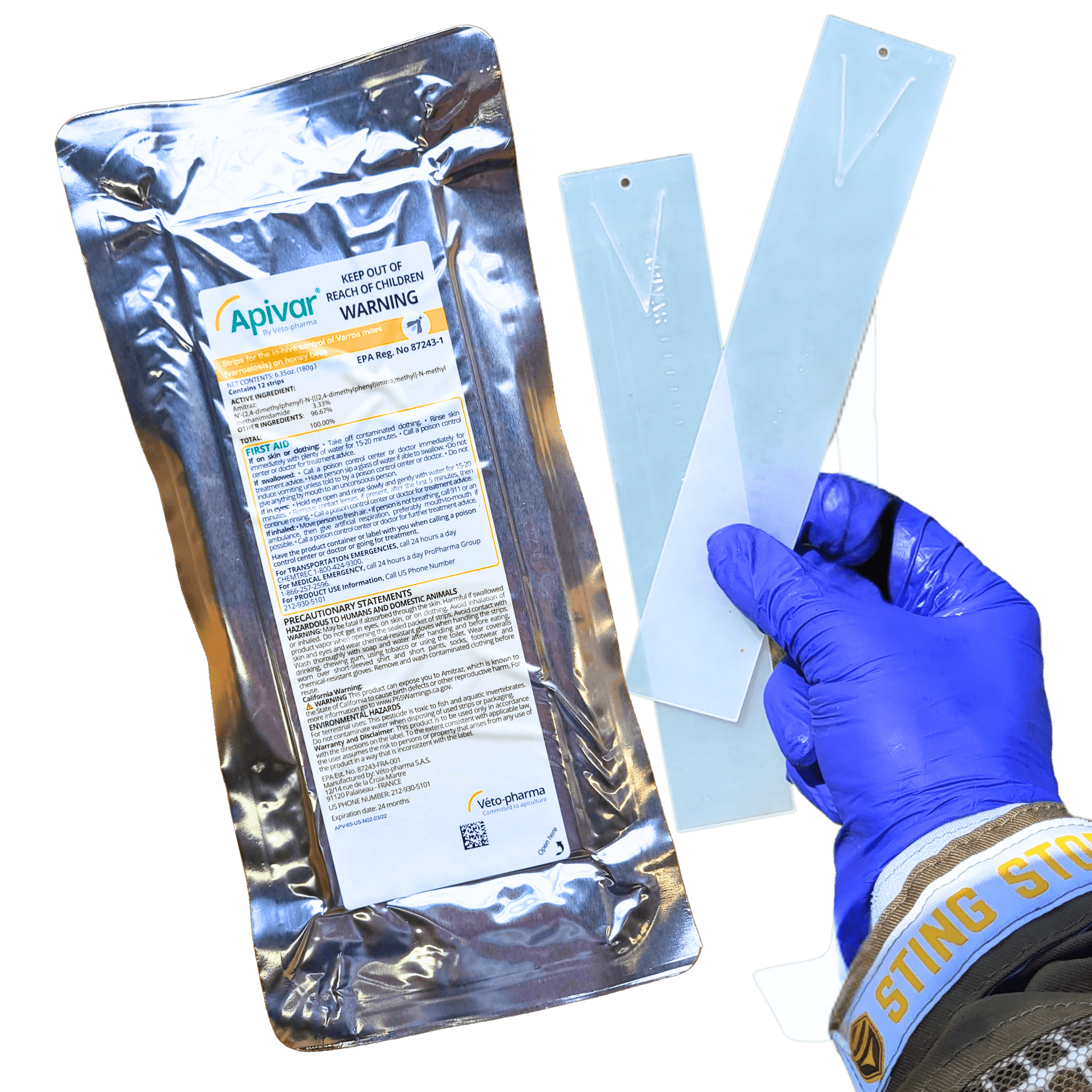 Apivar Original + Apivar 2.0 Varroa Mite Strips - Bitterroot Buzz Bees