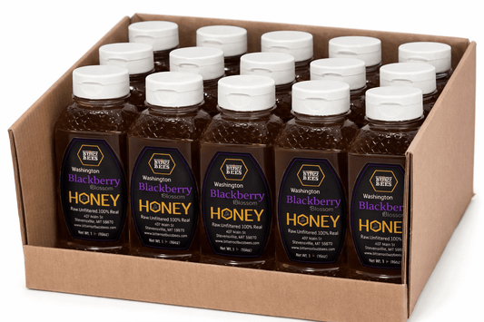 Blackberry Raw Honey (Case of 15) - Bitterroot Buzz Bees