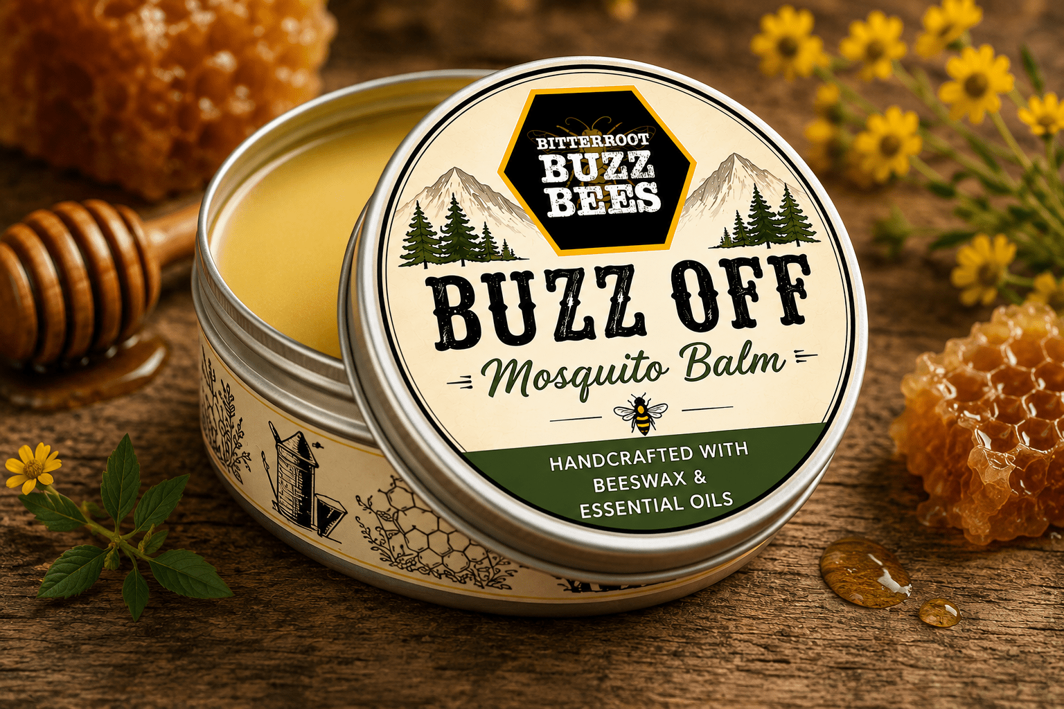 Buzz Off Mosquito Balm - Bitterroot Buzz Bees