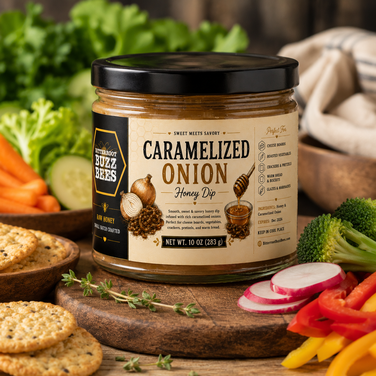 Caramelized Onion Dip - Bitterroot Buzz Bees