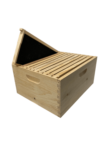 Complete Bee Hive Kit with Frames & Foundation, Ready to Use - Bitterroot Buzz Bees