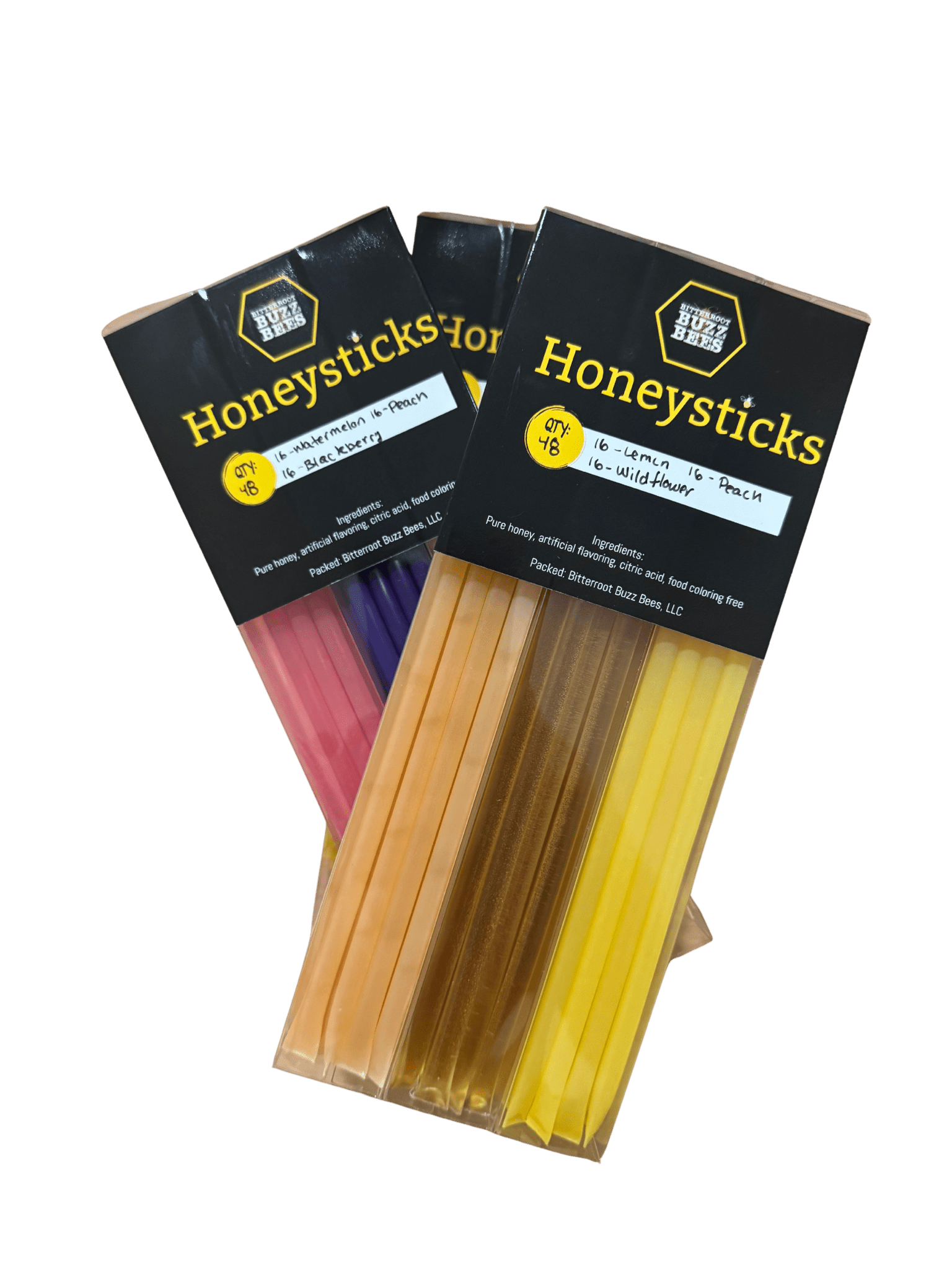 Custom honey stick bundle 48pc - Bitterroot Buzz Bees
