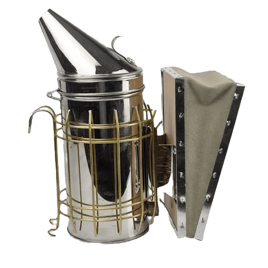 Economy Stainless Steel Smoker with Shield - Bitterroot Buzz Bees