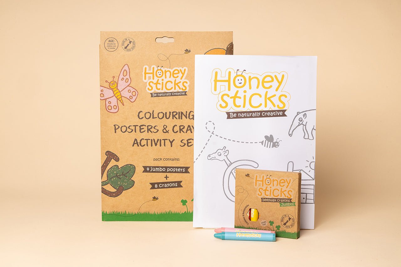 Jumbo Posters and Crayons Activity Set - Bitterroot Buzz Bees