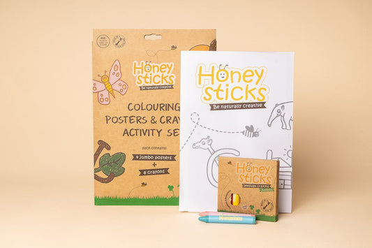 Jumbo Posters and Crayons Activity Set - Bitterroot Buzz Bees