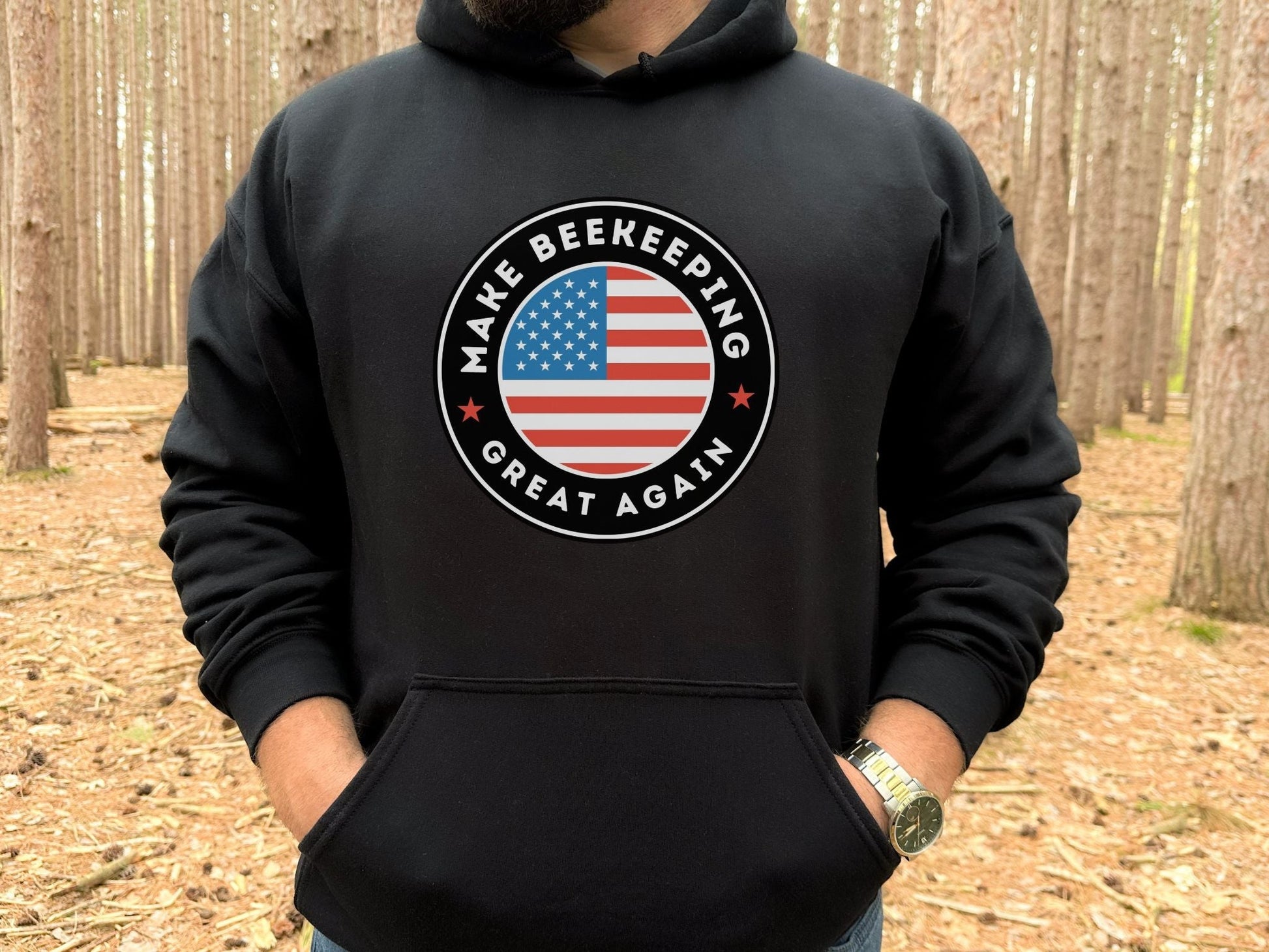 Make Beekeeping Great Again Hoodie - Bitterroot Buzz Bees