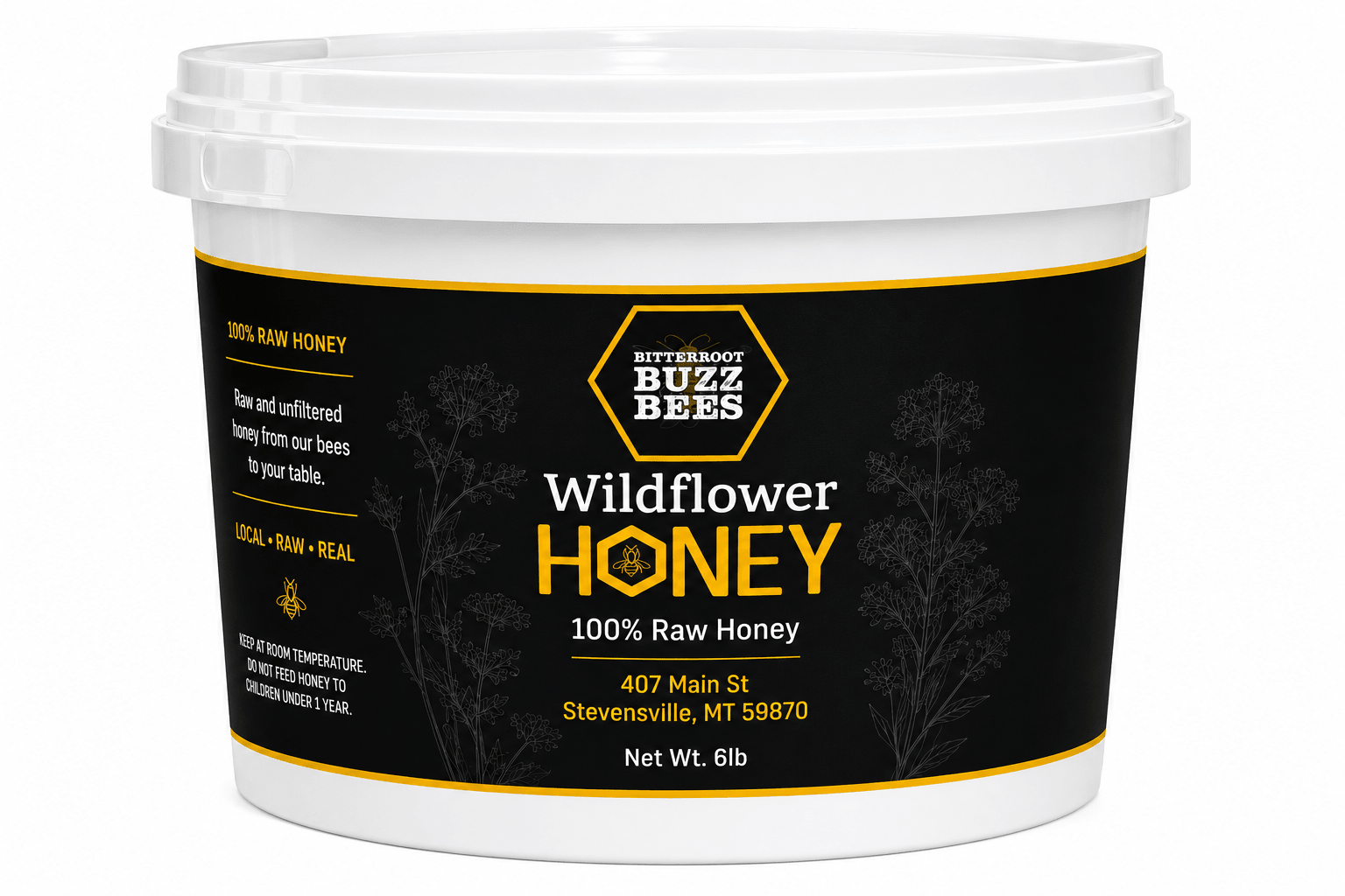 Montana Blend Raw Wildflower Honey (Bulk) - Bitterroot Buzz Bees