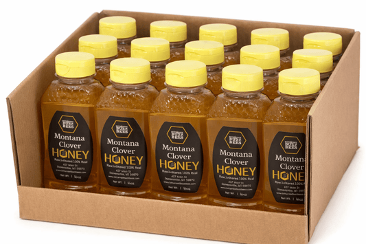 Montana Clover Raw Honey (Case of 15) - Bitterroot Buzz Bees