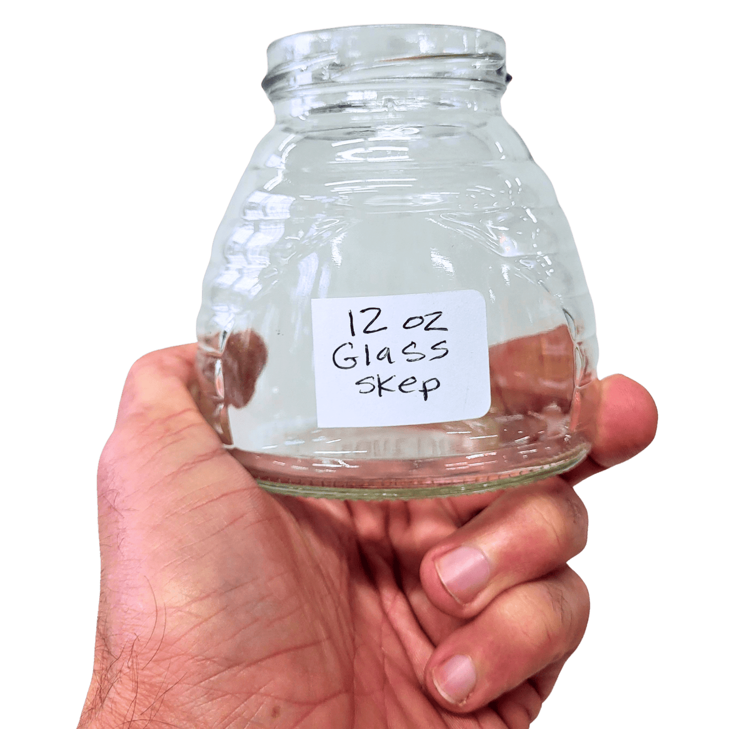 Pure Honey in 12 oz Glass Skep Jars - Bitterroot Buzz Bees