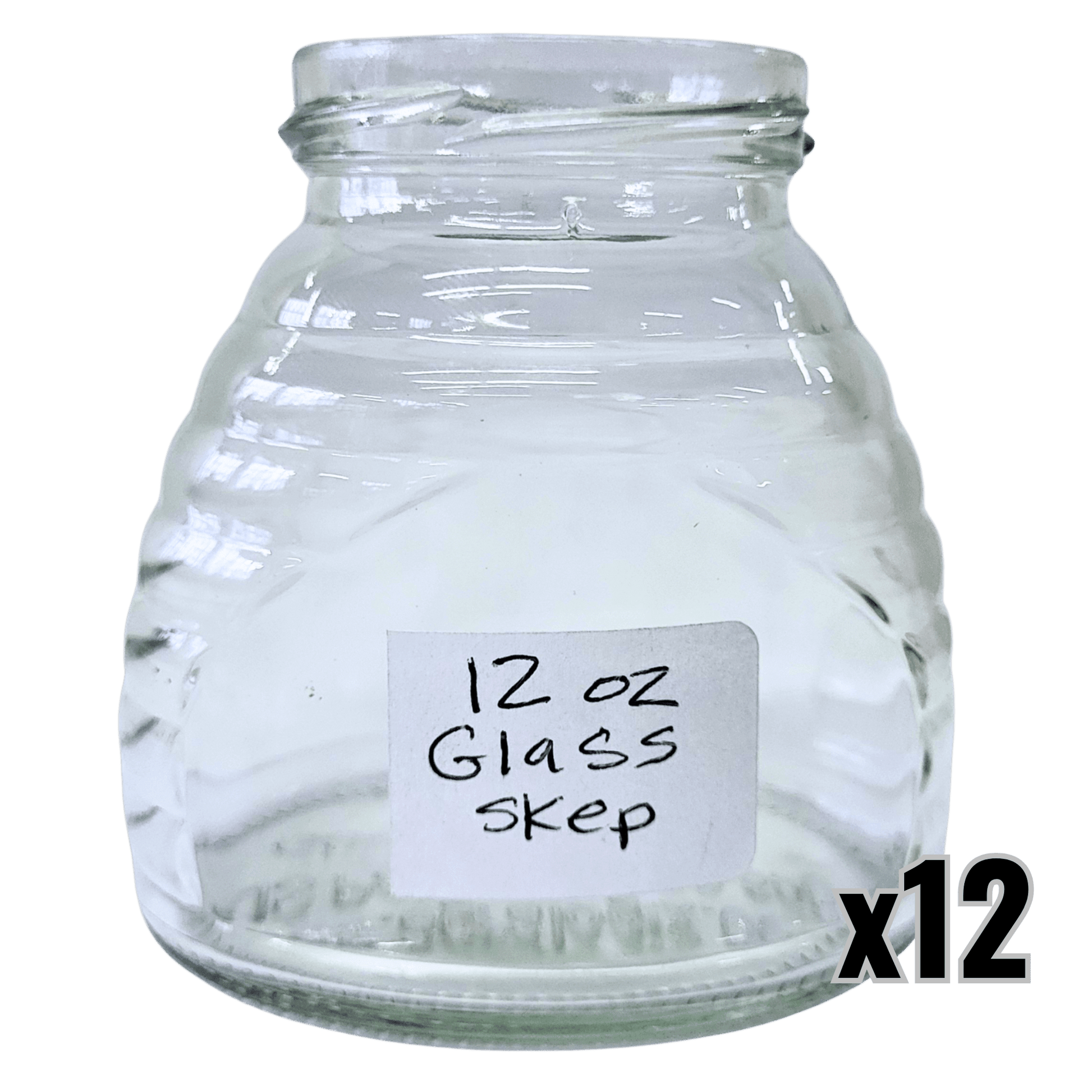 Pure Honey in 12 oz Glass Skep Jars - Bitterroot Buzz Bees