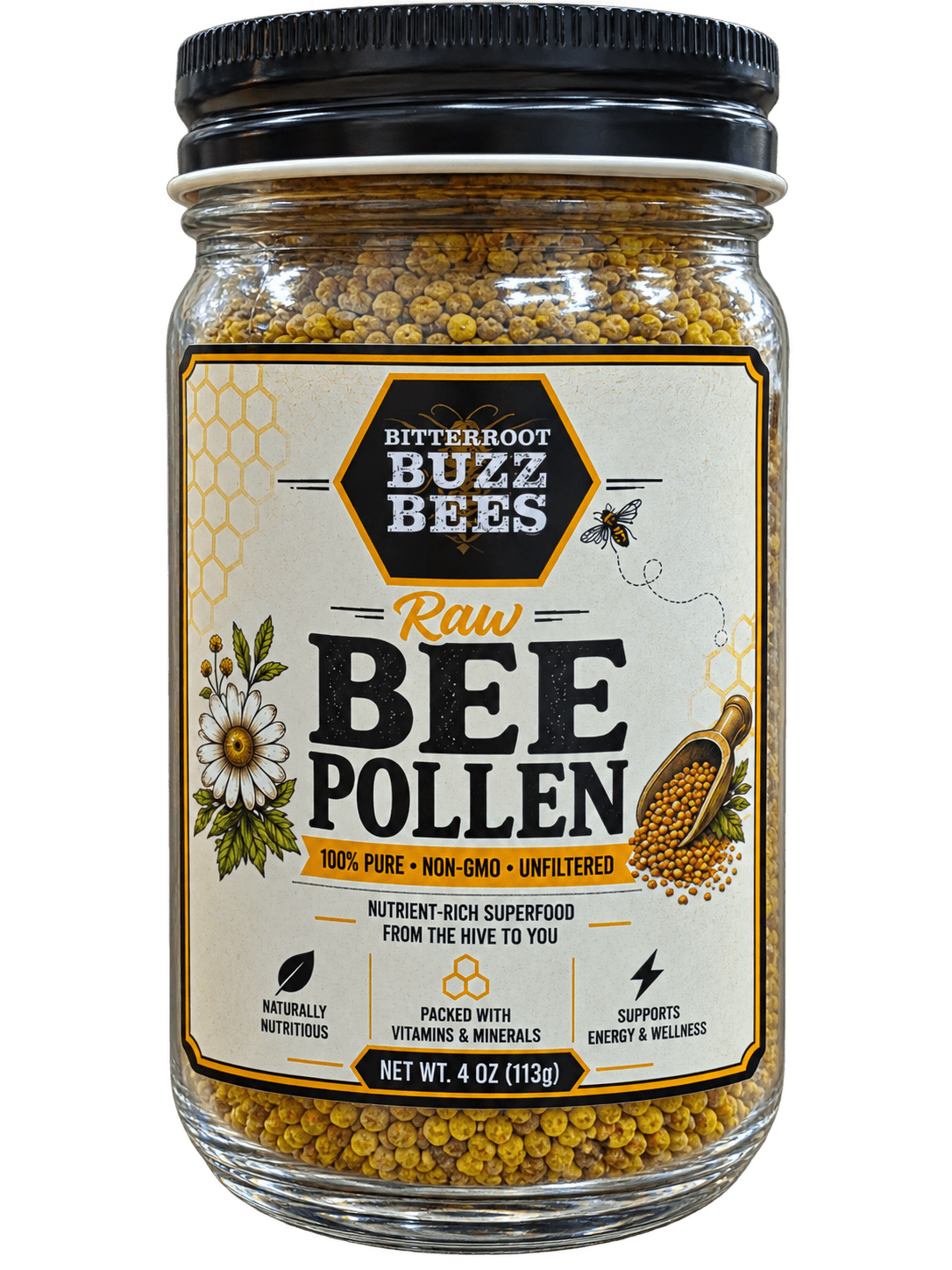Raw Bee Pollen: Superfood Boost - Bitterroot Buzz Bees
