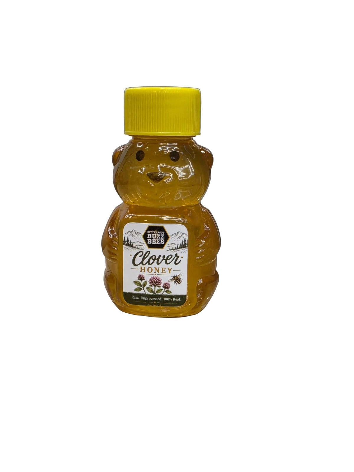 Raw Clover Honey Mini Bear - 2.5oz - Bitterroot Buzz Bees
