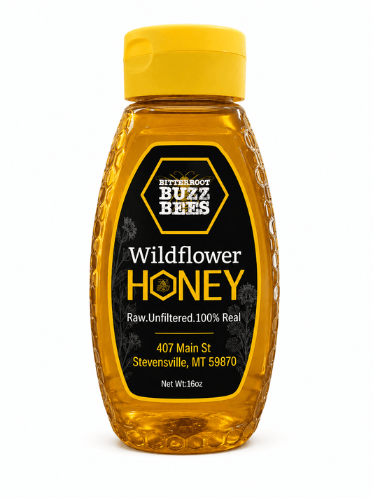 Raw Wildflower Honey - Bitterroot Buzz Bees