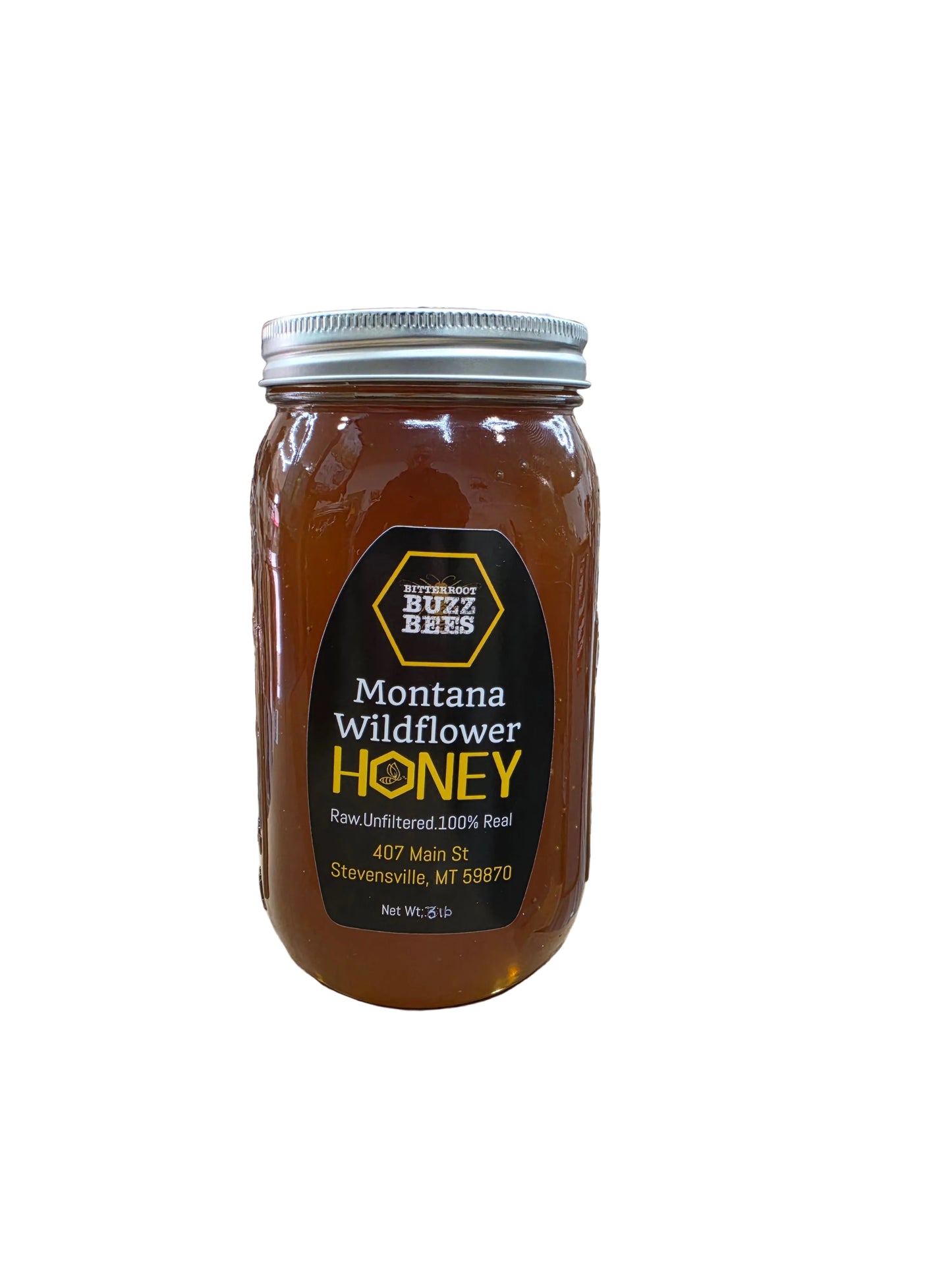 Montana Raw Wildflower Honey (Glass Jar Packing)