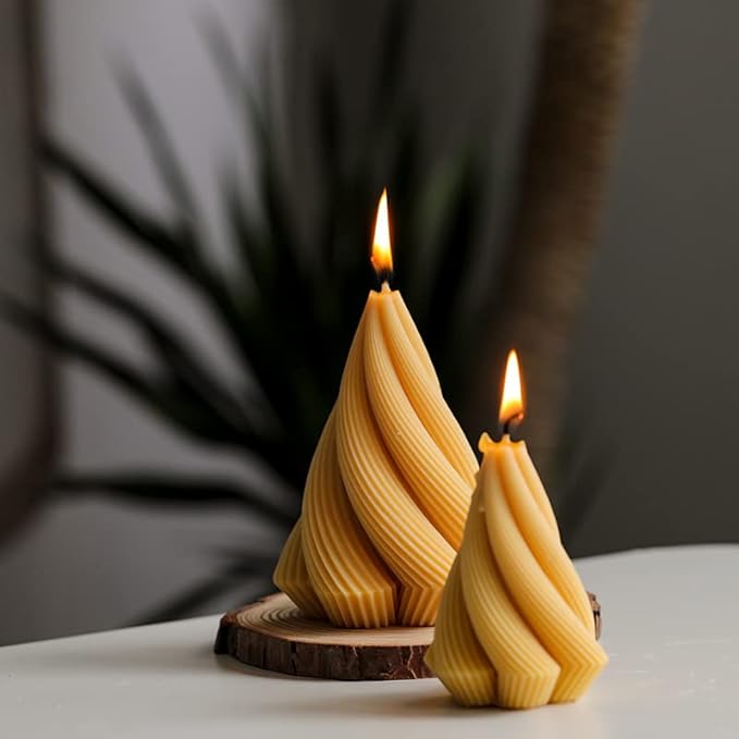 Twisted Honeycomb Beeswax Candle - Bitterroot Buzz Bees